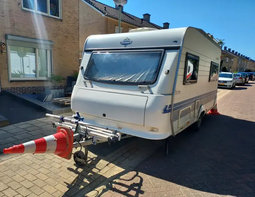 Voorzijde caravan