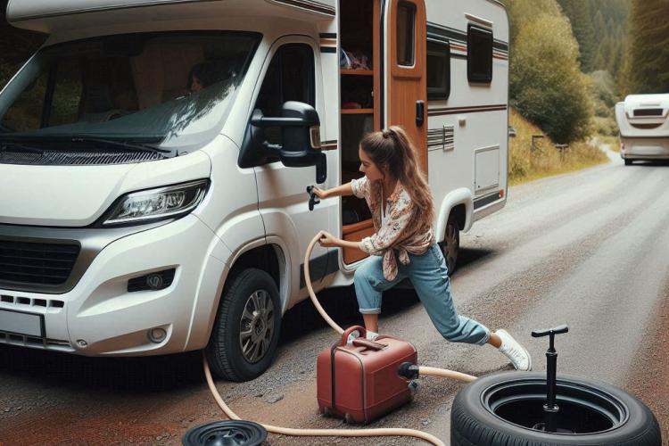 Caravanbanden met juiste bandenspanning voor veilig reizen en stalling