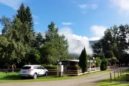Stacaravan met houten voorbouw in Windischgarsten - caravan te koop